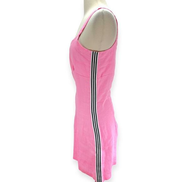 Holiday The Label NWT Pink Maldives Y2K 90s Vibe Dress Woven Sheath Stripe S - Picture 3 of 7